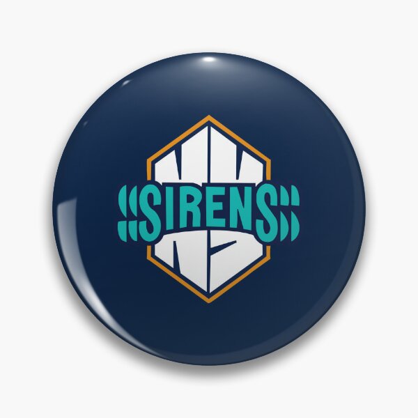 Item preview, New York Sirens PWHL logo with blue background designed and sold by Erika Dee.