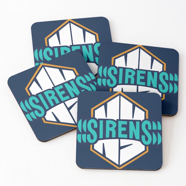 Item preview, New York Sirens PWHL logo with blue background designed and sold by Erika Dee.