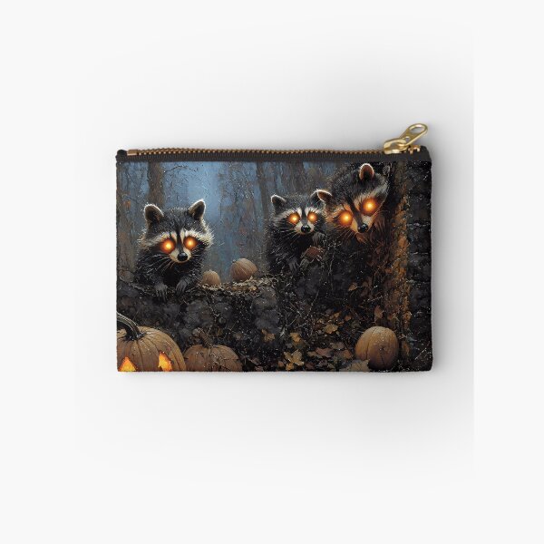 Item preview, Vintage Washed Raccoons in Abandoned Pumpkin Patch - Halloween Night Scene designed and sold by Matt's Artificial Nature.