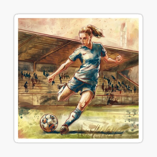 Item preview, Woman footballer ". woman soccer, female football, female footballer designed and sold by Obinne.