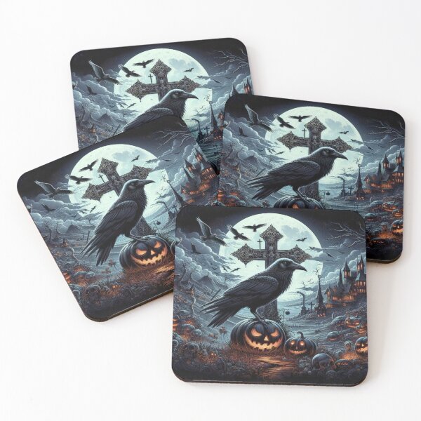 Item preview, black raven with cross  Halloween Pumpkin designed and sold by Expressions-Sel.