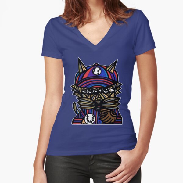 "Baseball Kat" Fitted V-Neck T-Shirt