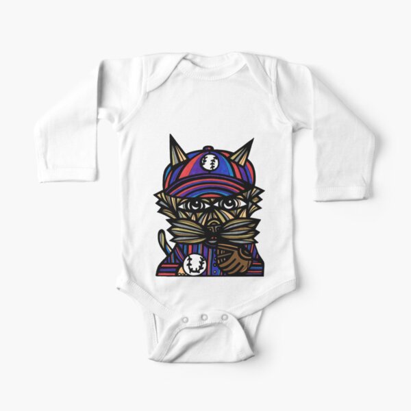 "Baseball Kat" Long Sleeve Baby One-Piece