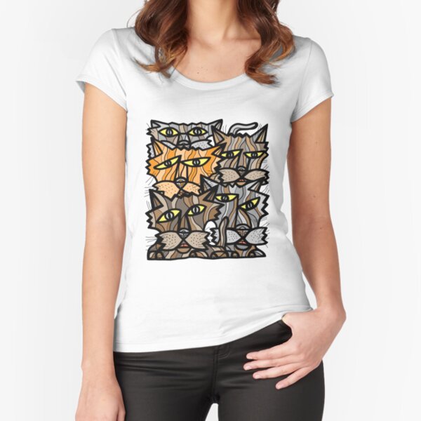 "Fun Kats" Fitted Scoop T-Shirt