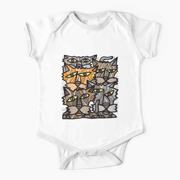 "Fun Kats" Short Sleeve Baby One-Piece