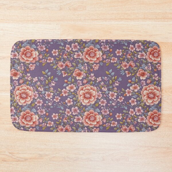 Item preview, Purple Floral Chintz Pattern Print designed and sold by FlowerMeFlorals.