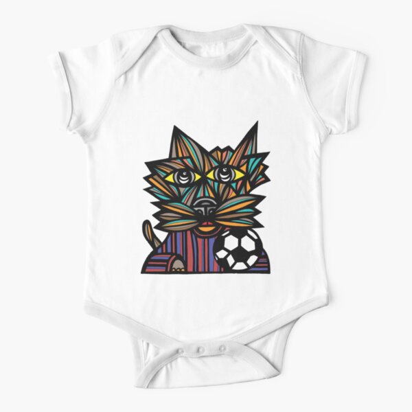 "Kick Kat" Short Sleeve Baby One-Piece