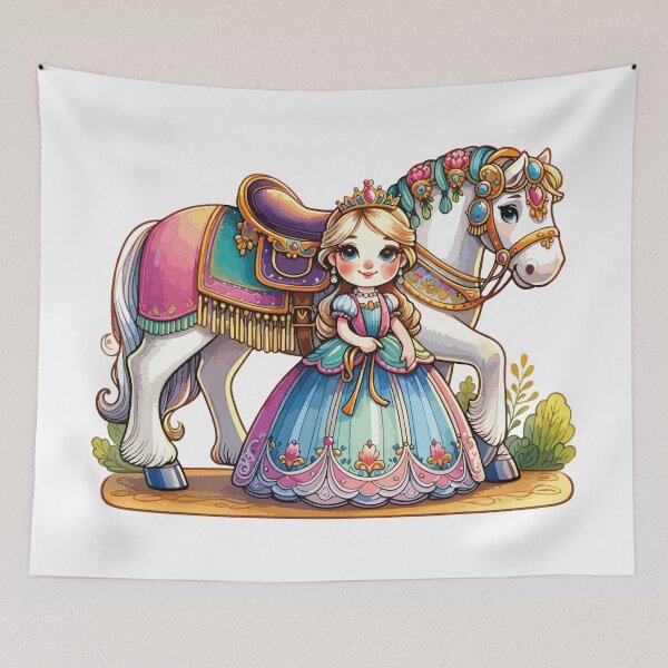 Item preview, Royal Princess with Majestic Horse Friend designed and sold by DecalBox.