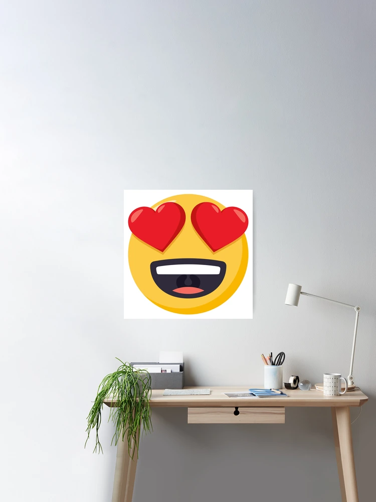 JoyPixels™ Smiling Face with Heart Eyes Emoji Poster for Sale by JoyPixels  Inc.