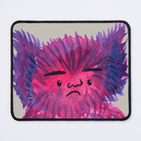 Item preview, “Fuzzy Grumpy Monster” | Cute and Quirky Monster Illustration Art Print designed and sold by Jemma Jamie Skidmore.