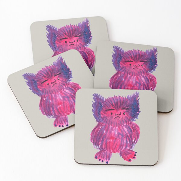Item preview, “Fuzzy Grumpy Monster” | Cute and Quirky Monster Illustration Art Print designed and sold by Jemma Jamie Skidmore.