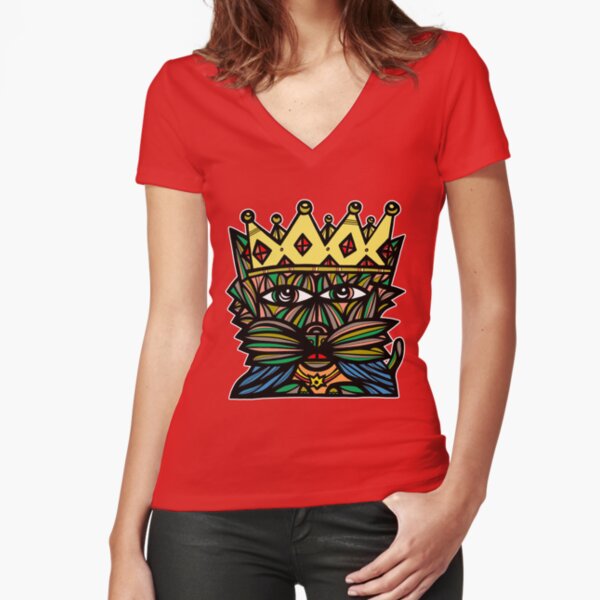 "King Kat" Fitted V-Neck T-Shirt