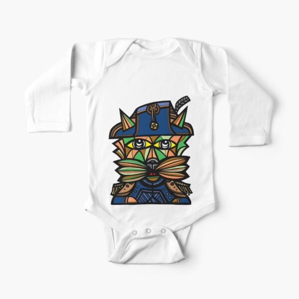 "Napoleon Kat" Long Sleeve Baby One-Piece