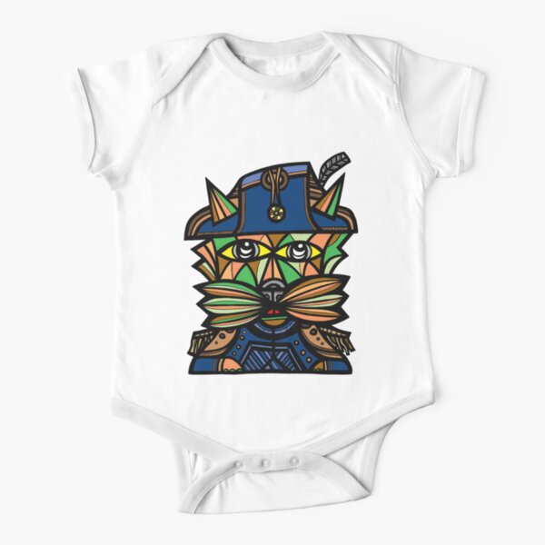 "Napoleon Kat" Short Sleeve Baby One-Piece