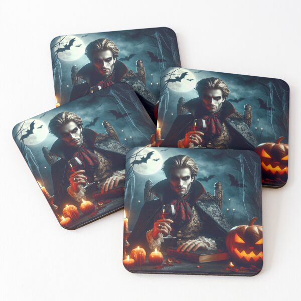 Item preview, Prince Vampire with a glass of red wine Halloween Pumpkin designed and sold by Expressions-Sel.