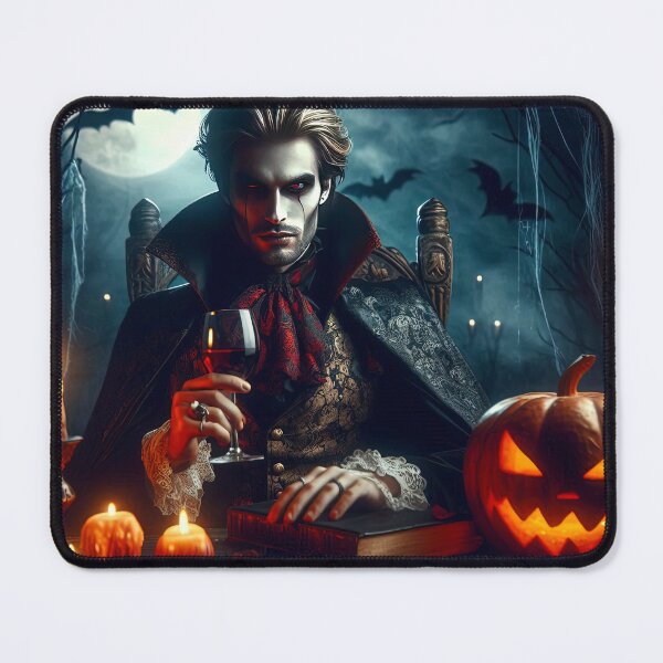 Item preview, Prince Vampire with a glass of red wine Halloween Pumpkin designed and sold by Expressions-Sel.