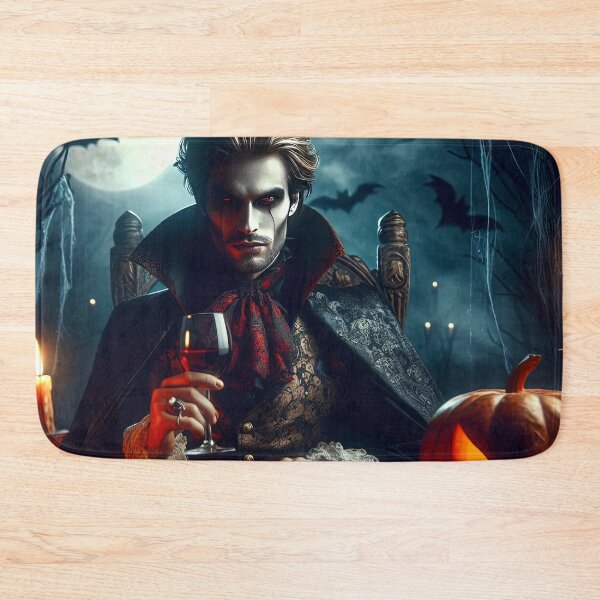 Item preview, Prince Vampire with a glass of red wine Halloween Pumpkin designed and sold by Expressions-Sel.