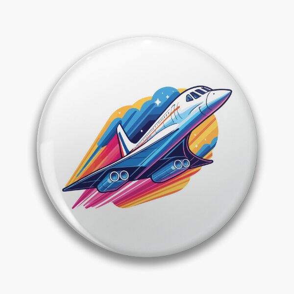 Item preview, Retro Concorde Jet in Vibrant Flight designed and sold by DecalBox.
