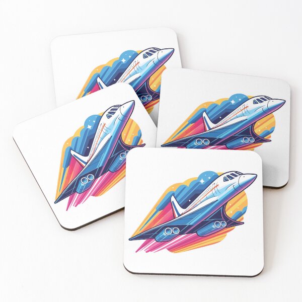 Item preview, Retro Concorde Jet in Vibrant Flight designed and sold by DecalBox.