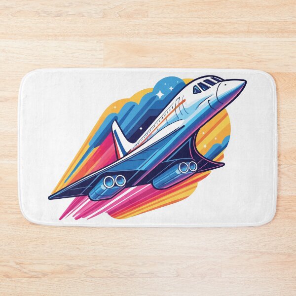 Item preview, Retro Concorde Jet in Vibrant Flight designed and sold by DecalBox.