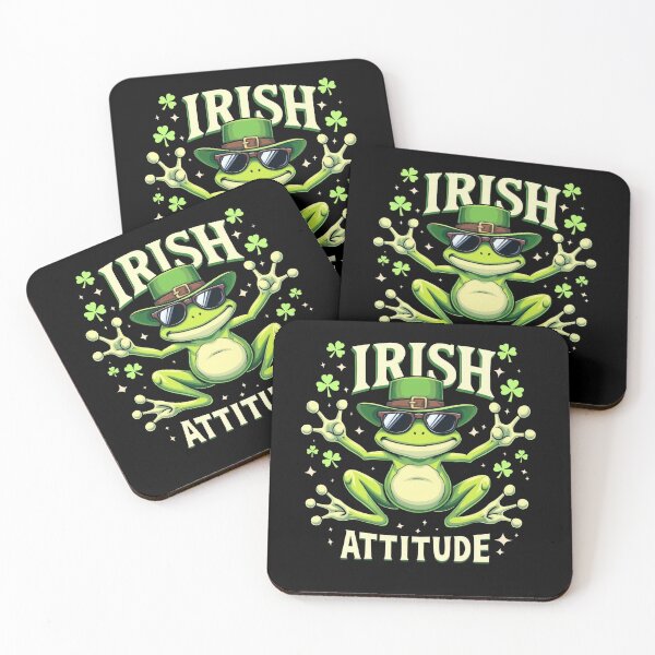 Item preview, Irish Attitude Frog St. Patrick's Day Humor Clover designed and sold by Hananiah Merch.