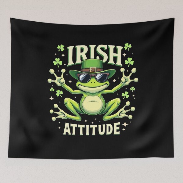 Item preview, Irish Attitude Frog St. Patrick's Day Humor Clover designed and sold by Hananiah Merch.