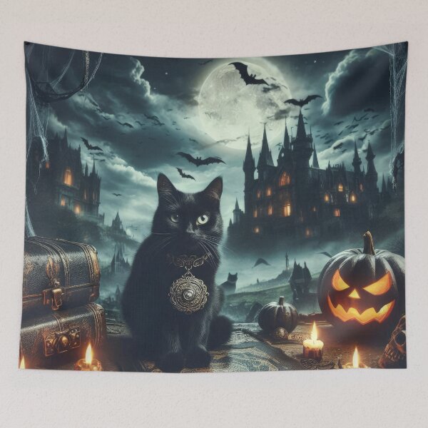 Item preview, black cat Halloween Pumpkin designed and sold by Expressions-Sel.