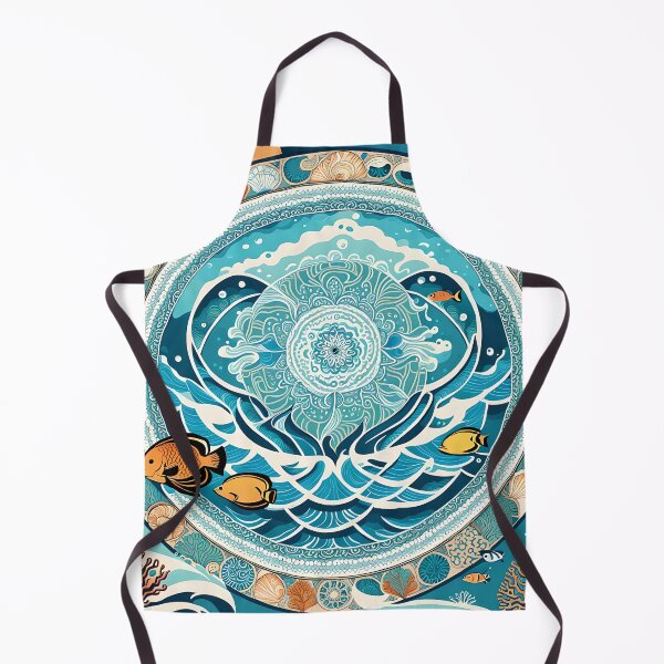 Item preview, Ocean mandala: Harmony of corals and waves designed and sold by MandalasShops.