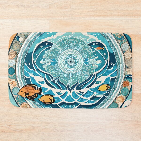 Item preview, Ocean mandala: Harmony of corals and waves designed and sold by MandalasShops.