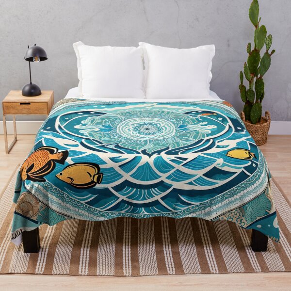 Item preview, Ocean mandala: Harmony of corals and waves designed and sold by MandalasShops.