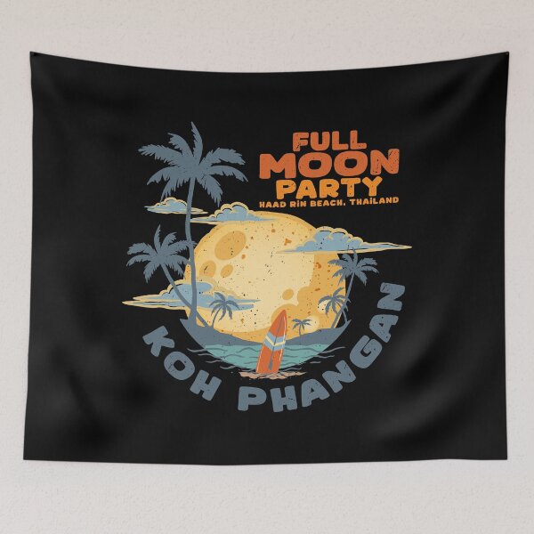 Item preview, Full Moon Party Koh Phangan - Haad Rin, Thailand designed and sold by LazyCaat.