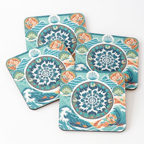 Aperçu de l'œuvre Mandalas abstraits de couleurs harmonieuses créée et vendue par MandalasShops.