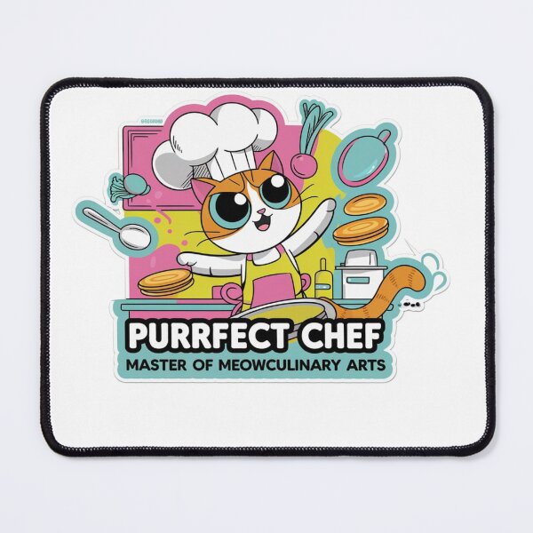 Item preview, Purrfect Chef – Cartoon Culinary Cat Sticker designed and sold by StyleSwitch.