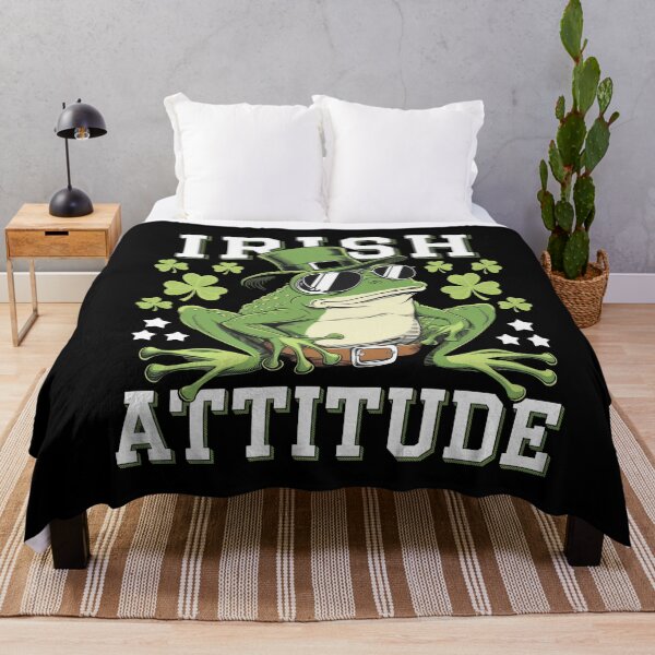 Item preview, Irish Attitude Frog with Sunglasses St Patrick's Day designed and sold by Hananiah Merch.