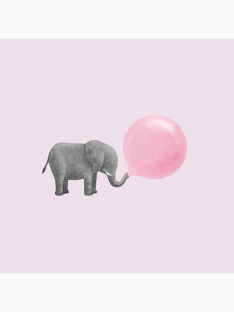 "Elephant bubble chewing gum " Poster for Sale by medflix Redbubble