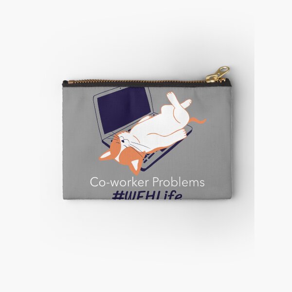 Item preview, Co-Worker Problems: Work From Home Life - orange cat designed and sold by Circle-Cats.