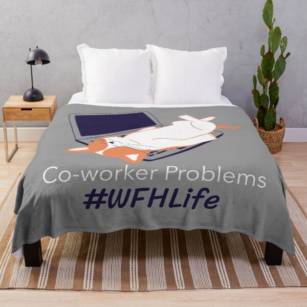 Item preview, Co-Worker Problems: Work From Home Life - orange cat designed and sold by Circle-Cats.