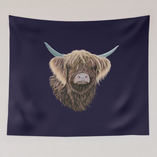 Item preview, Scottish Highland Cow Charlie With The Straggly Hair designed and sold by brodyquixote.