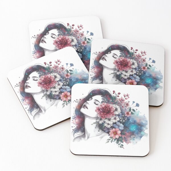 Item preview, Mystic woman  with flowers  designed and sold by myartisanco.