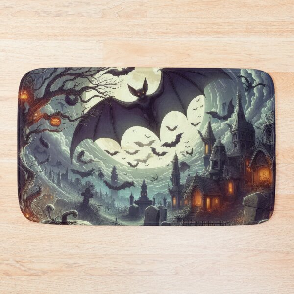 Item preview, bat to cemeteries Halloween Pumpkin designed and sold by Expressions-Sel.