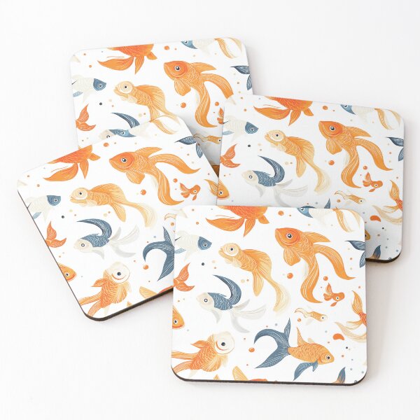 Item preview, Gathering Gold Fish, Seamless Pattern ,Digital Download , Animal Pattern water color style, Seamless bird pattern, Fabric Sublimation designed and sold by Krishell103.