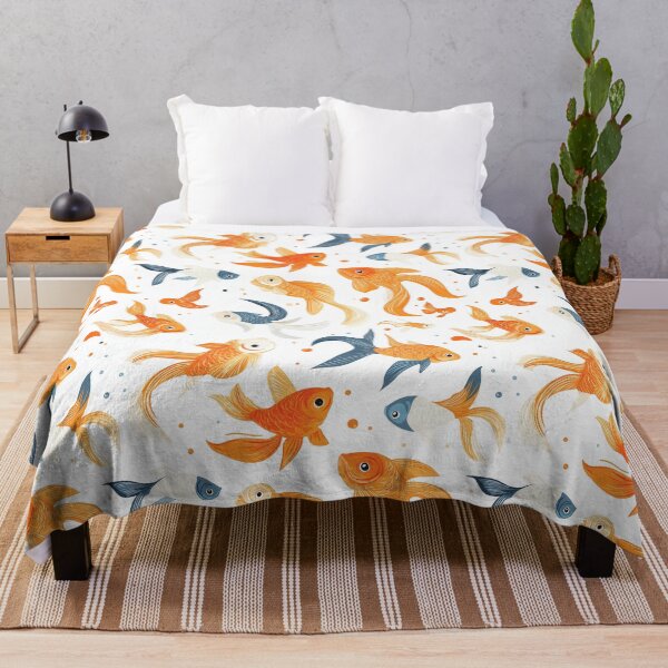 Item preview, Gathering Gold Fish, Seamless Pattern ,Digital Download , Animal Pattern water color style, Seamless bird pattern, Fabric Sublimation designed and sold by Krishell103.