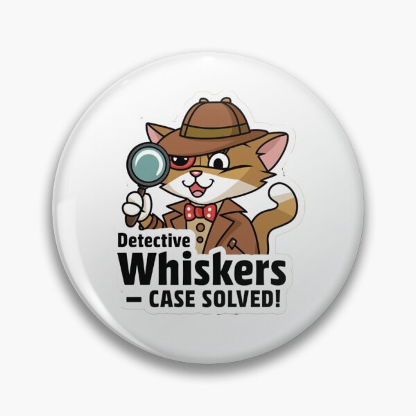 Item preview, Detective Whiskers – Cartoon Mystery Solver Sticker designed and sold by StyleSwitch.
