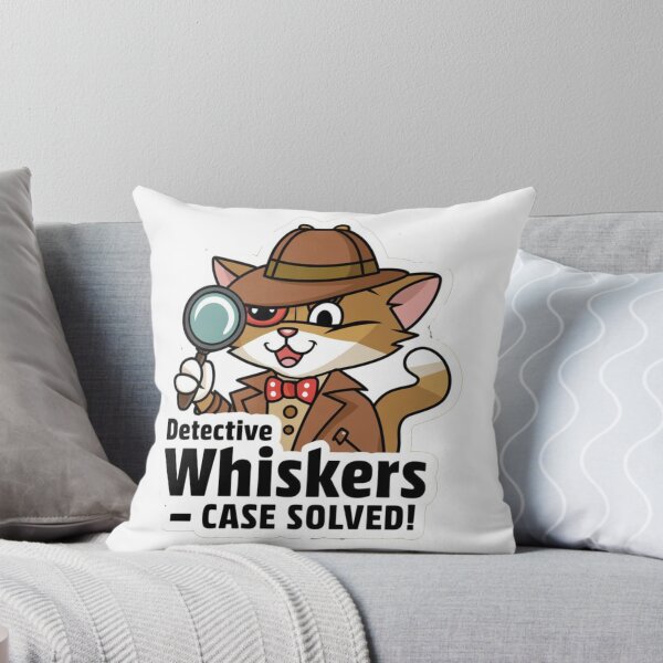 Item preview, Detective Whiskers – Cartoon Mystery Solver Sticker designed and sold by StyleSwitch.