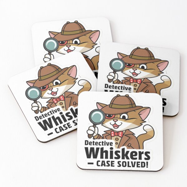 Item preview, Detective Whiskers – Cartoon Mystery Solver Sticker designed and sold by StyleSwitch.