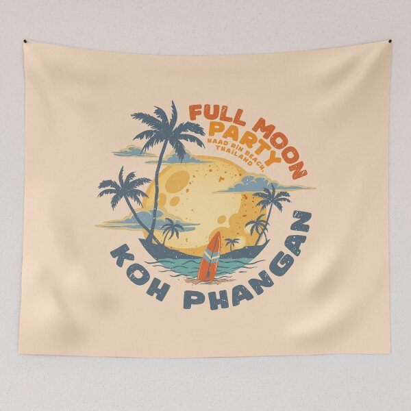 Item preview, Full Moon Party Koh Phangan - Haad Rin, Thailand designed and sold by LazyCaat.