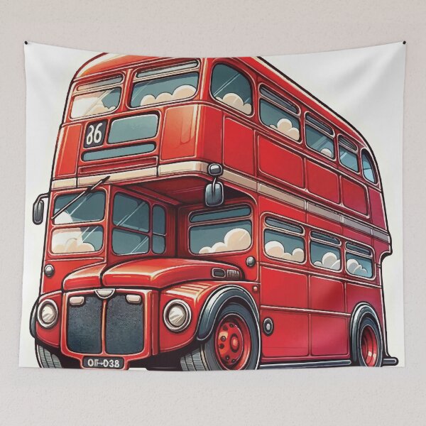 Item preview, Classic Red Double-Decker London Bus designed and sold by DecalBox.