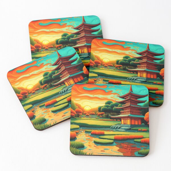 Item preview, Temple at Sunset 1 designed and sold by George Hutton Hunter.