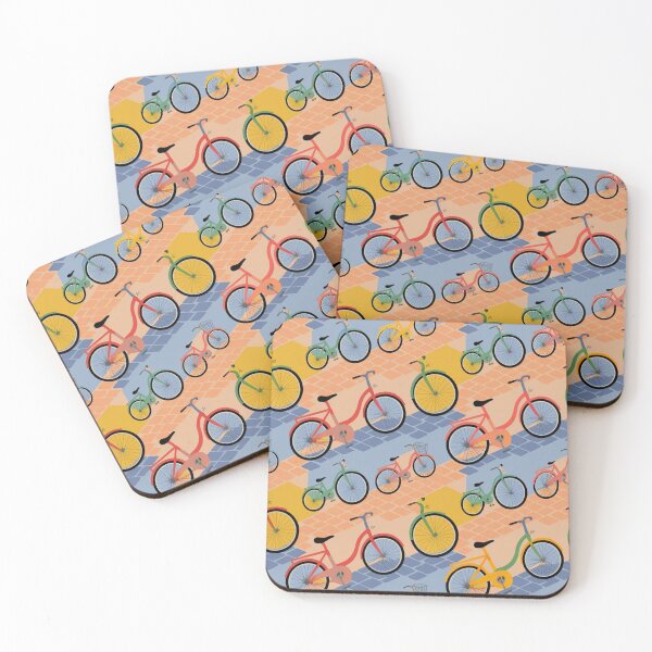 Item preview,  Road Bike Pattern with Colorful Bicycle  designed and sold by PatternInArt.