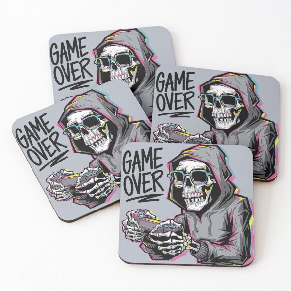 Item preview, Funny Skeleton Gamer in Hoodie Game Over Graffiti designed and sold by Nature's Fancy.